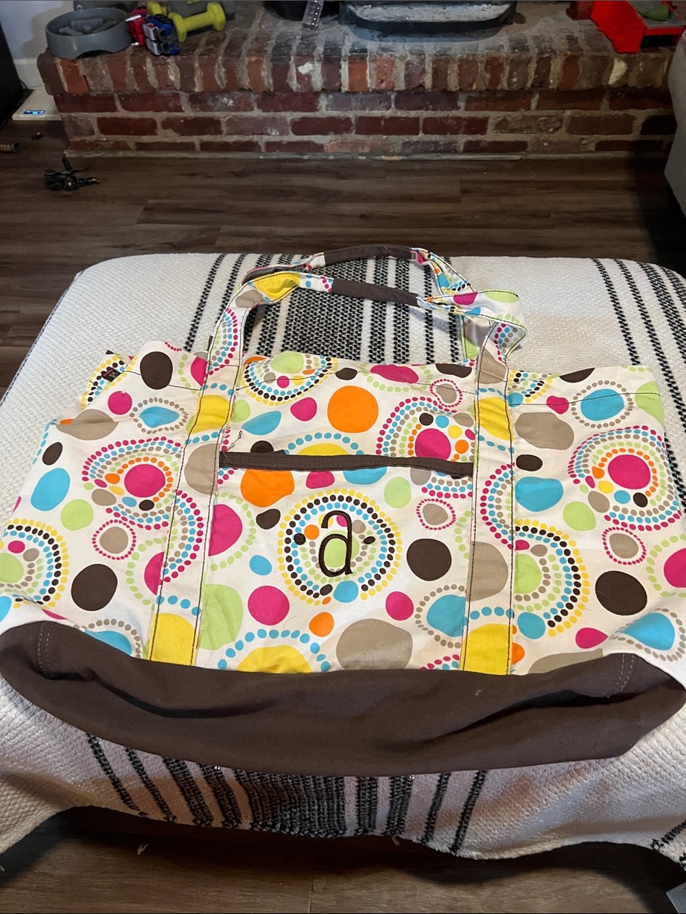 Thirty-one Colorful Dot Canvas Tote